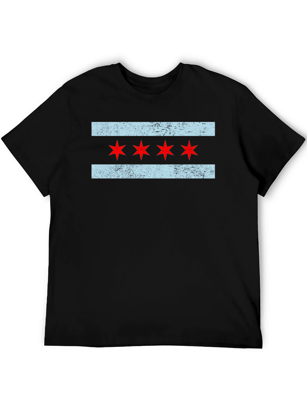 Chicago Flag T-Shirt - Distressed Design