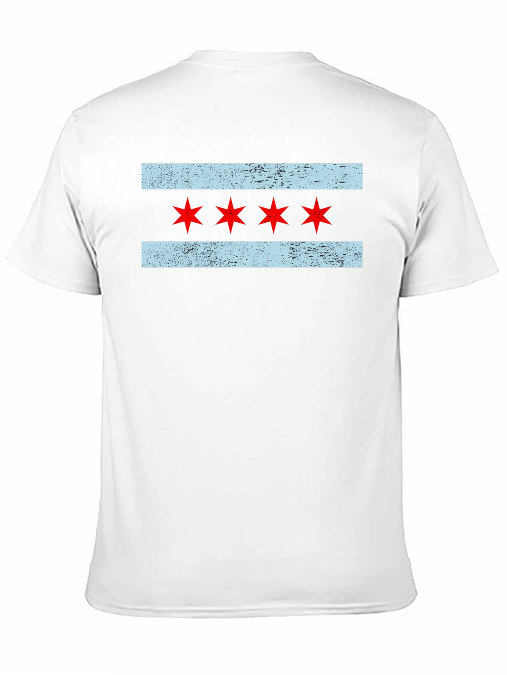 Chicago Flag T-Shirt - Distressed Design