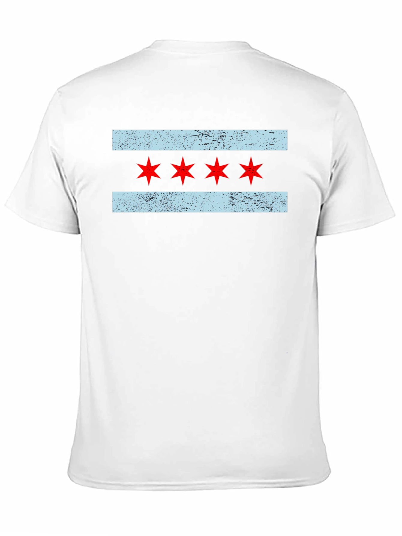 Chicago Flag T-Shirt - Distressed Design