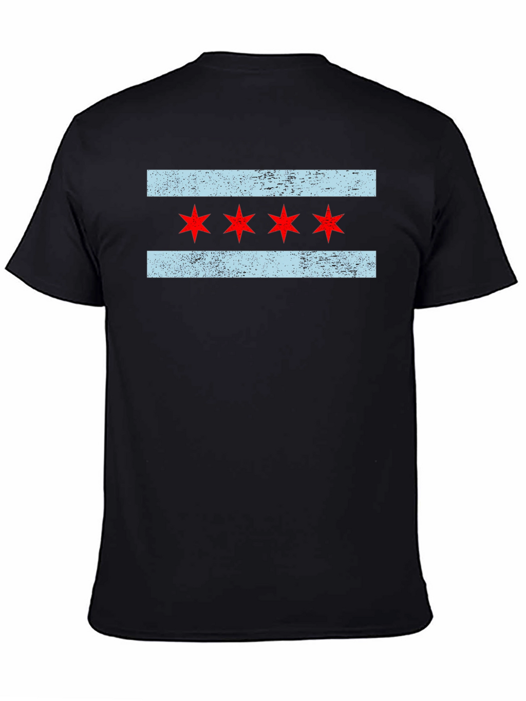 Chicago Flag T-Shirt - Distressed Design