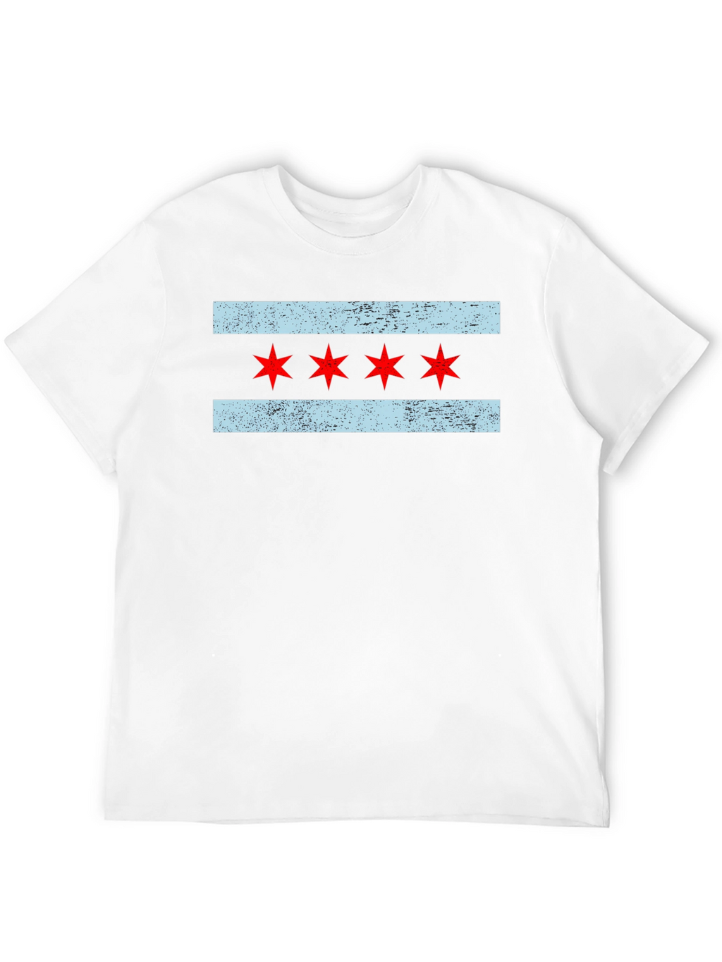 Chicago Flag T-Shirt - Distressed Design