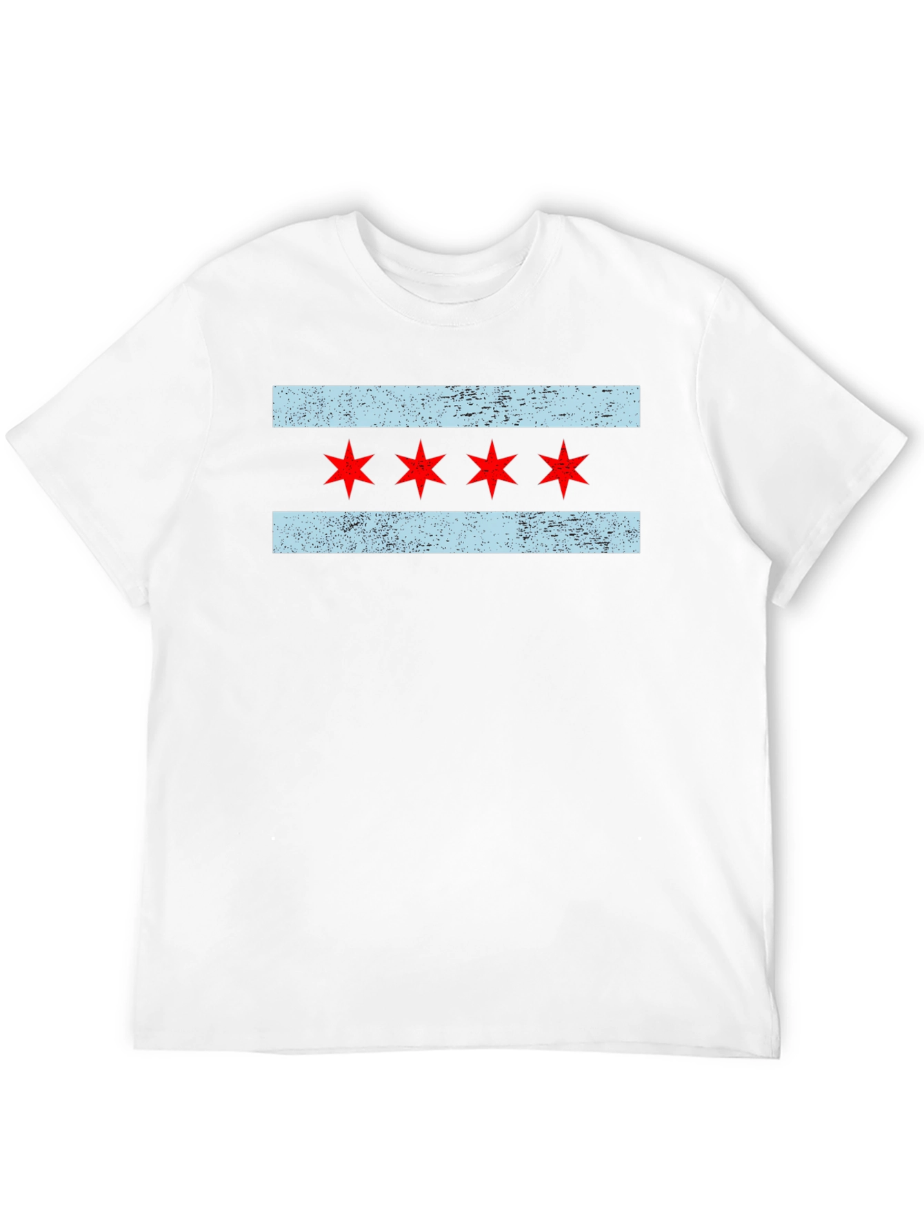 Chicago Flag T-Shirt - Distressed Design