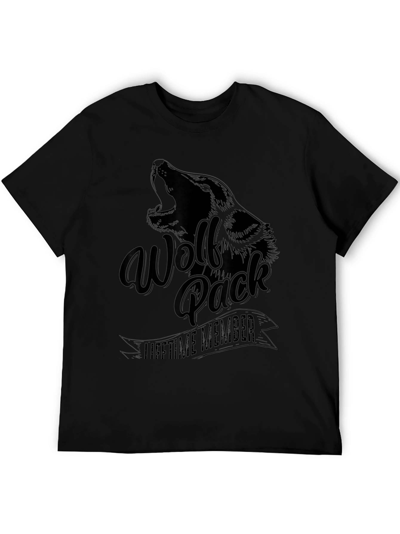 Wolf Pack Lifetime Member Black Graphic Tee