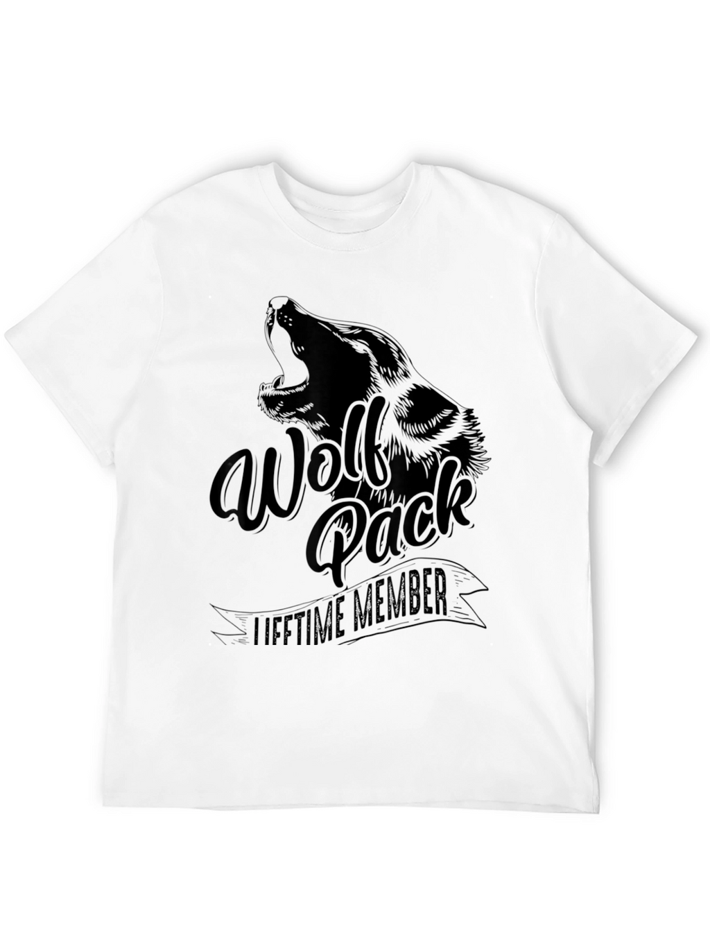 Wolf Pack Lifetime Member Black Graphic Tee