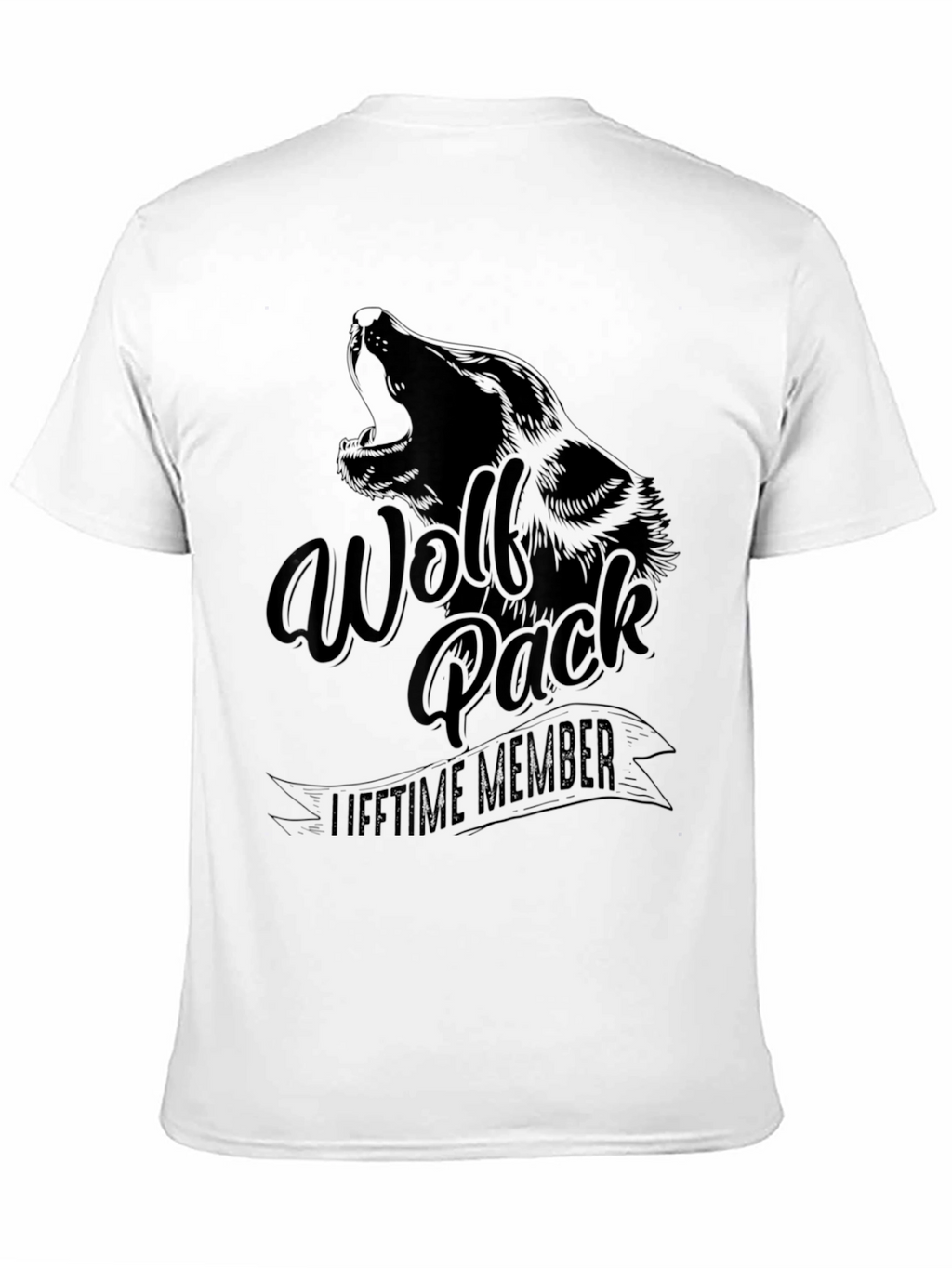 Wolf Pack Lifetime Member Black Graphic Tee