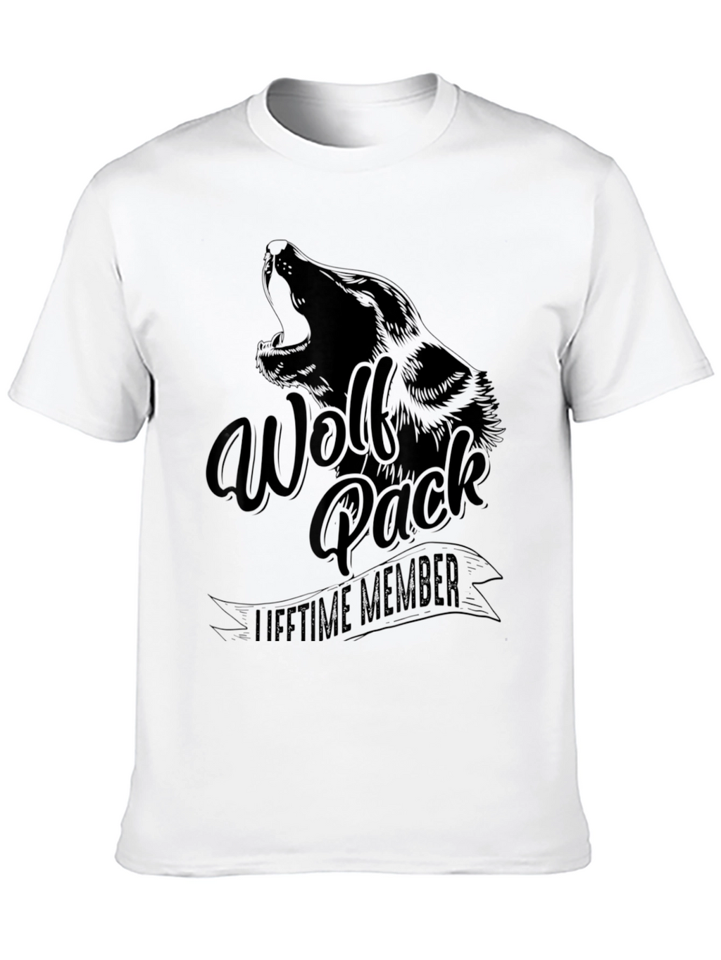 Wolf Pack Lifetime Member Black Graphic Tee
