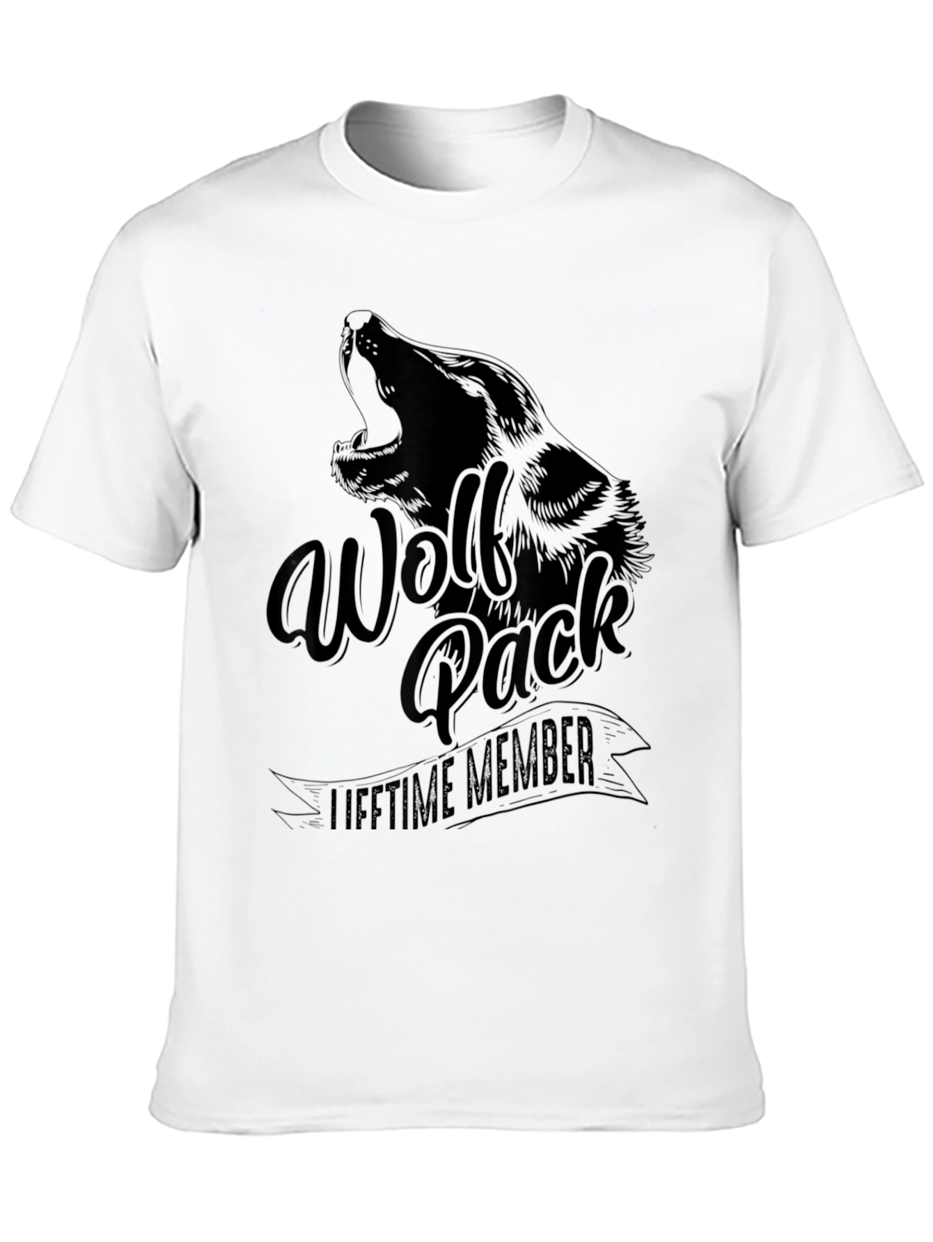 Wolf Pack Lifetime Member Black Graphic Tee