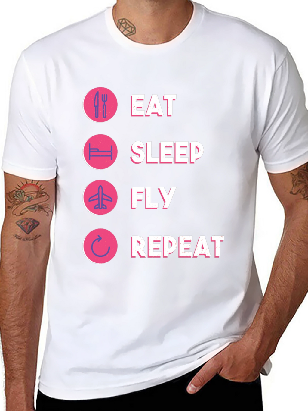 Eat Sleep Fly Repeat T-Shirt