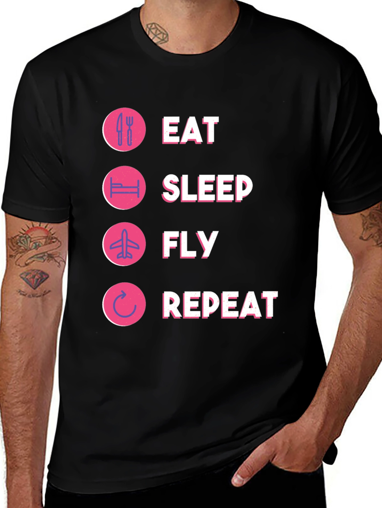 Eat Sleep Fly Repeat T-Shirt
