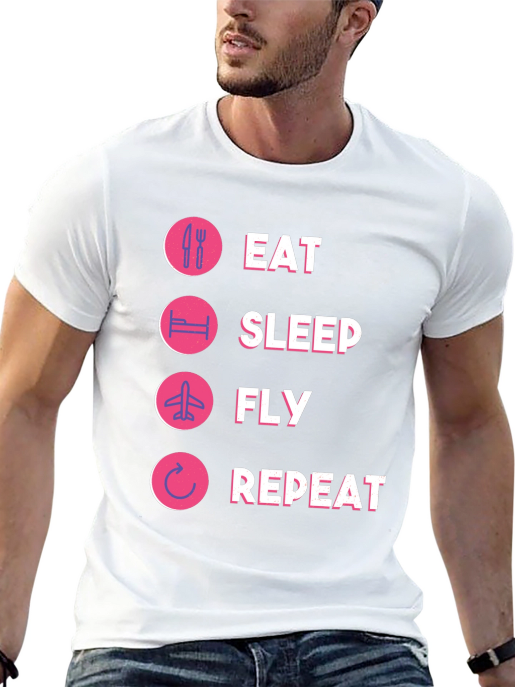 Eat Sleep Fly Repeat T-Shirt