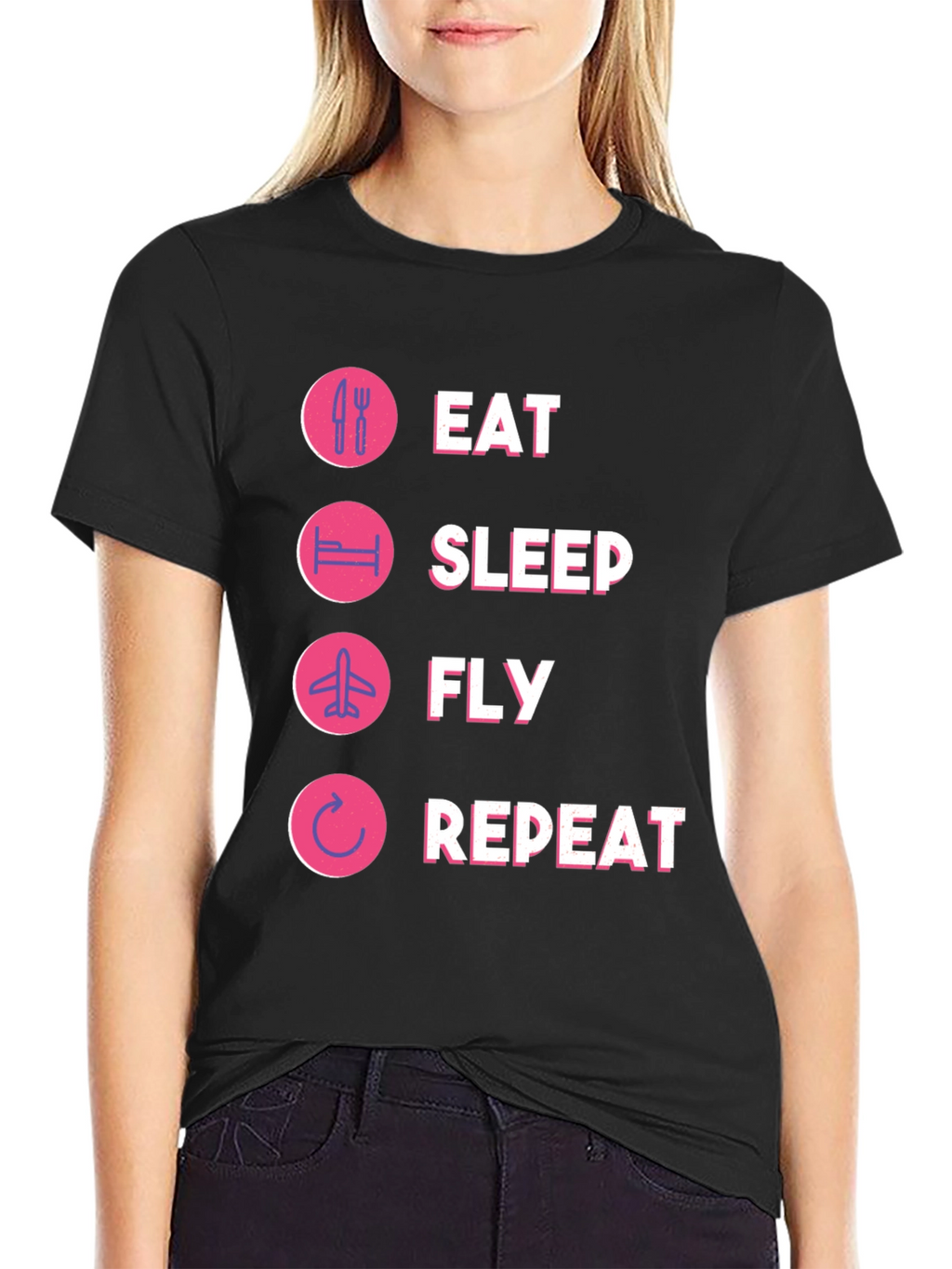 Eat Sleep Fly Repeat T-Shirt