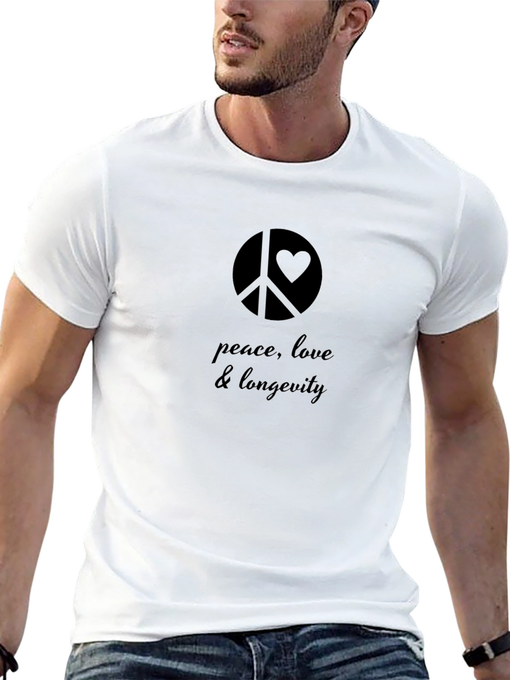 Peace Love & Longevity Graphic T-Shirt