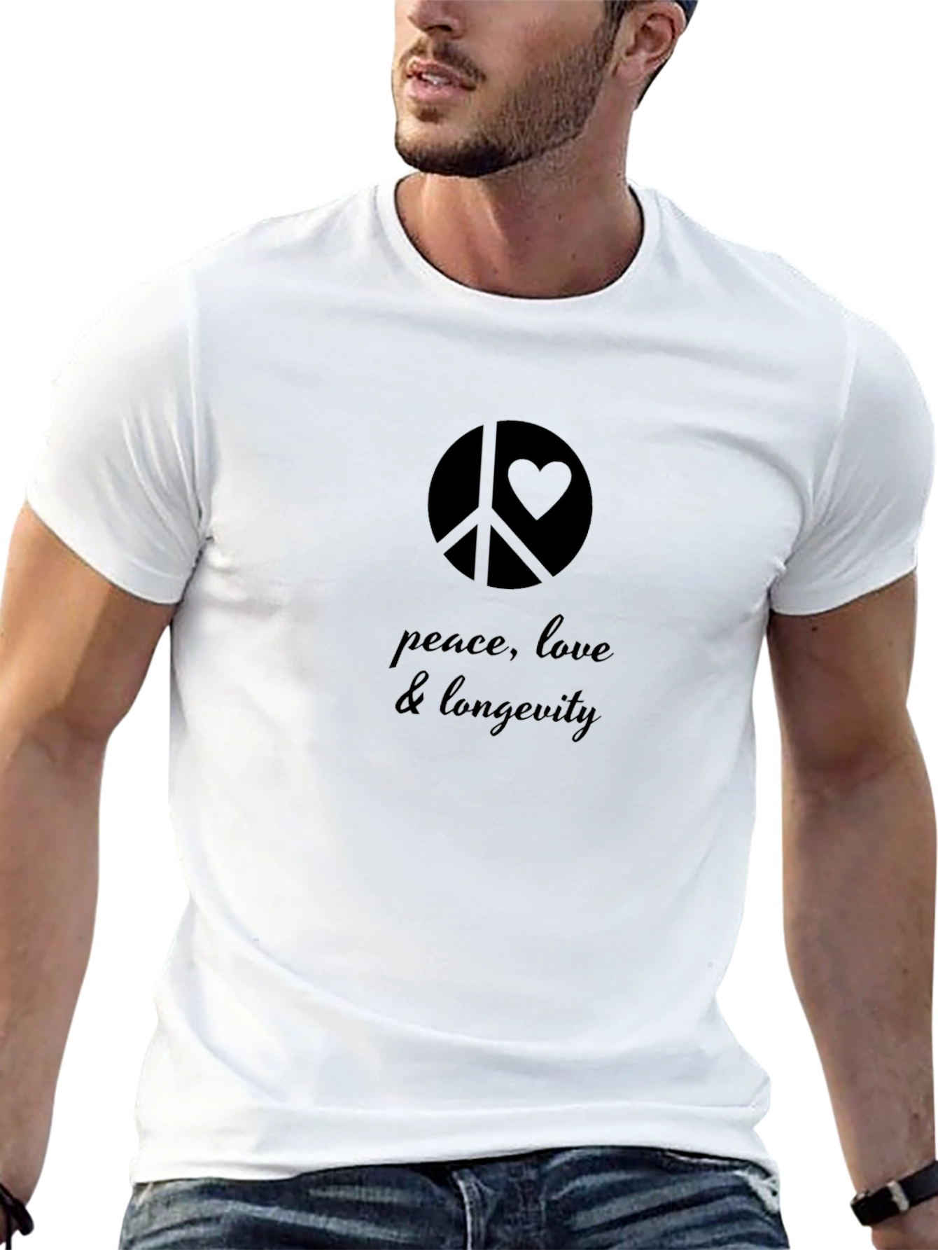 Peace Love & Longevity Graphic T-Shirt