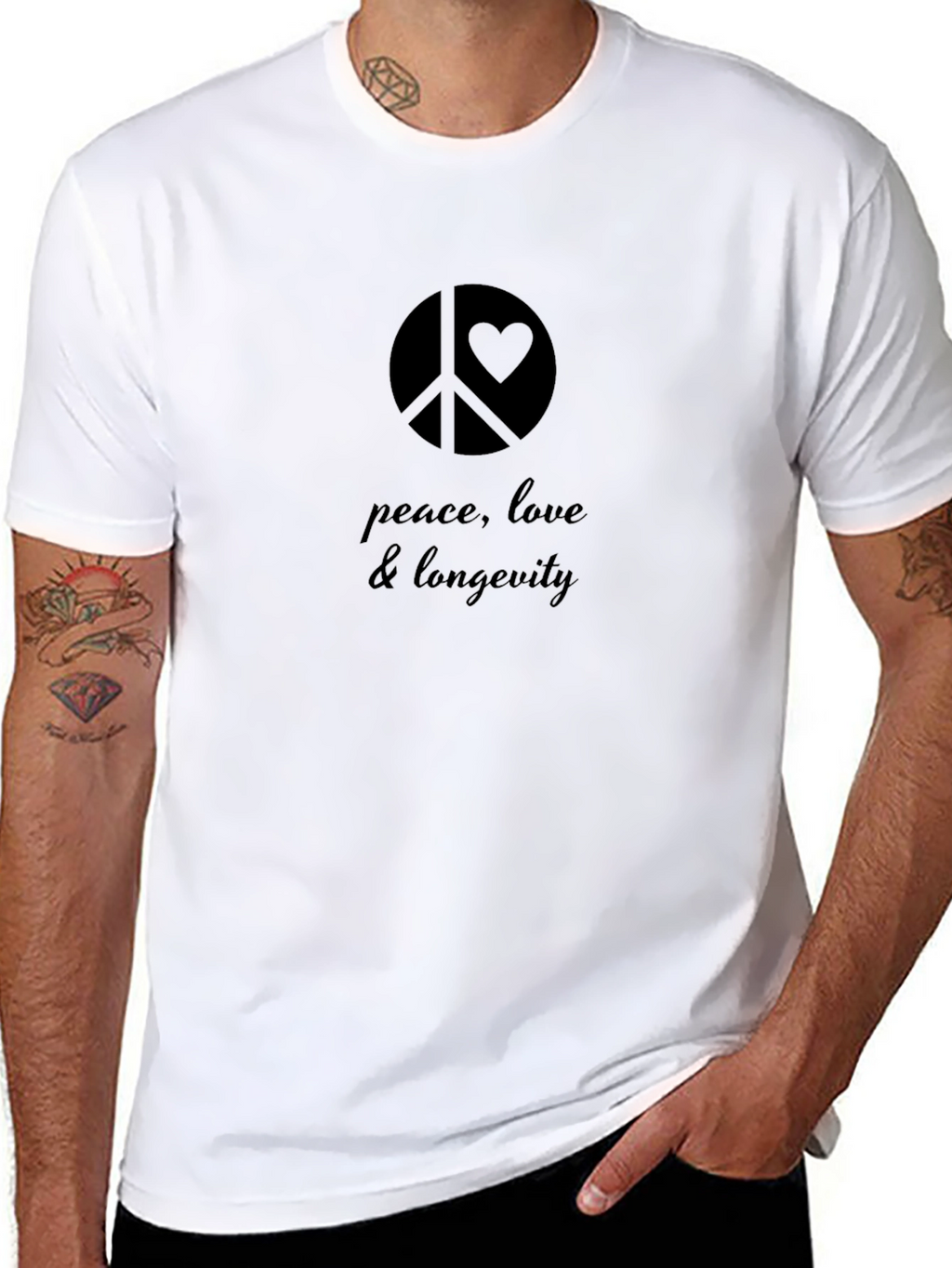Peace Love & Longevity Graphic T-Shirt