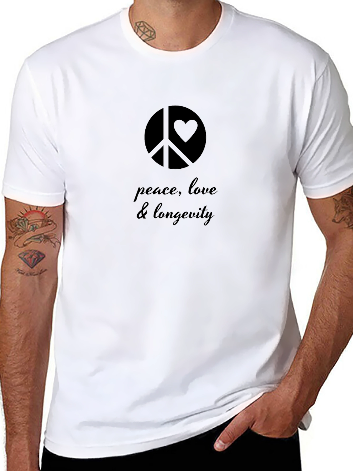 Peace Love & Longevity Graphic T-Shirt