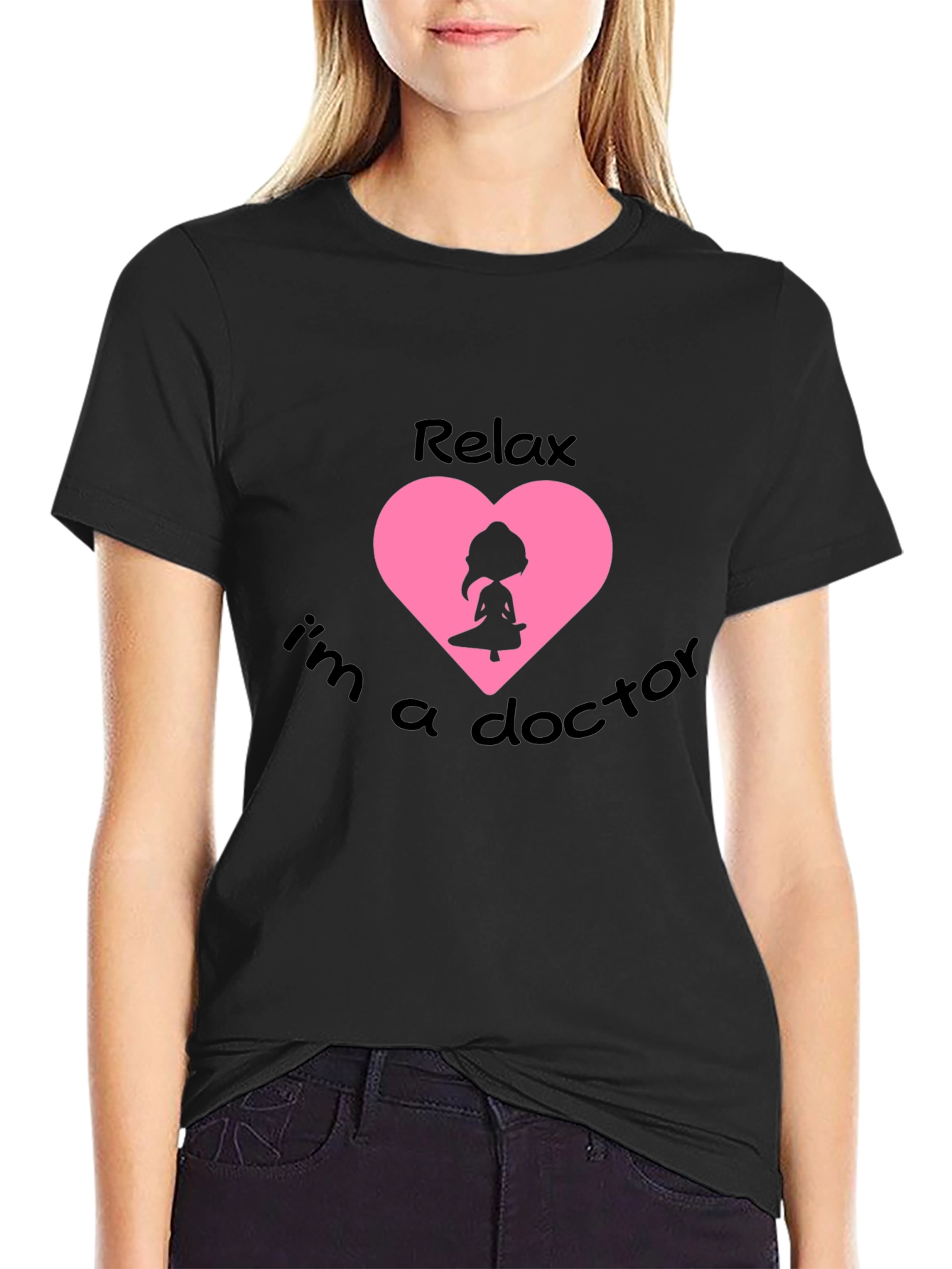Relax Im a Doctor T-Shirt - Yoga Heart Design