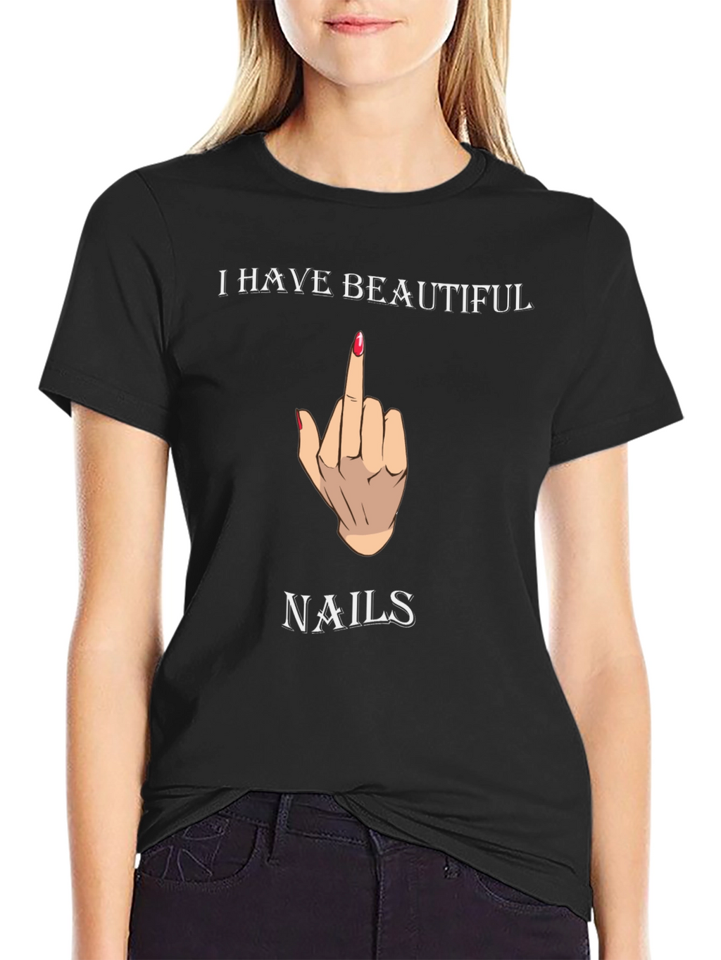 Beautiful Nails Graphic Tee - Funny T-Shirt