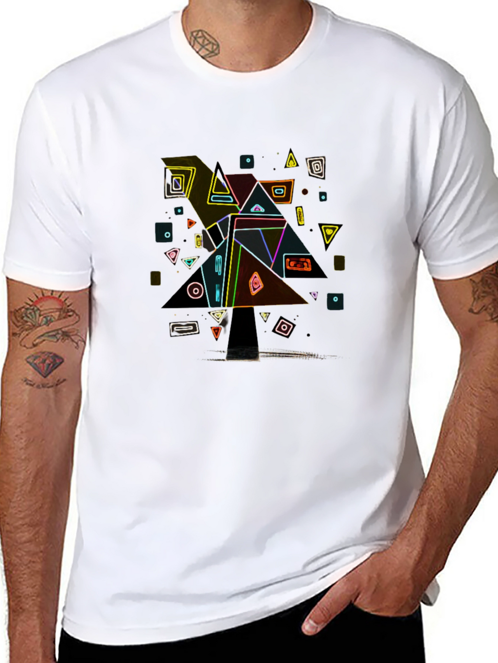 Abstract Geometric Tee - Modern Art Shirt