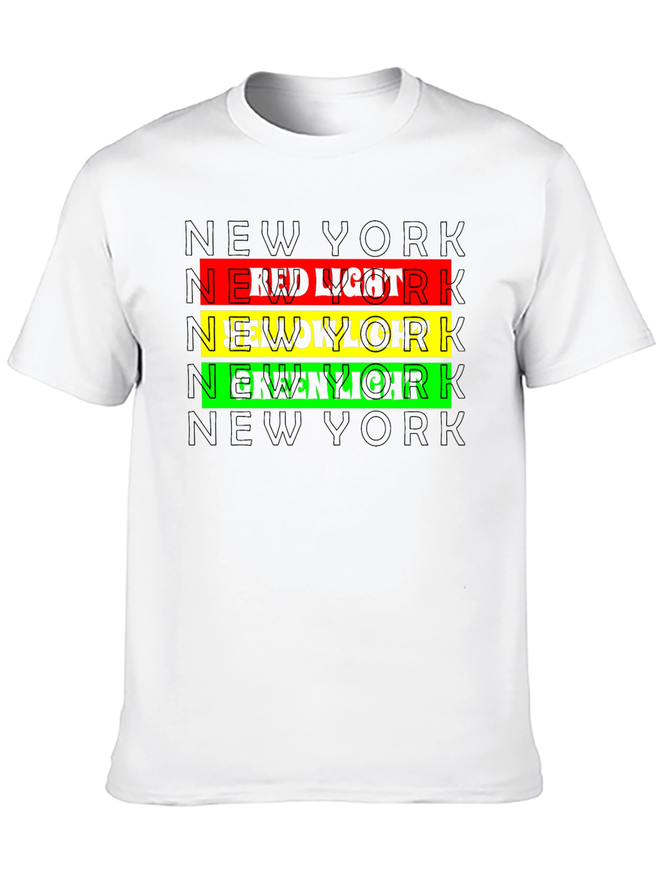 New York Red Yellow Green Light Graphic Tee