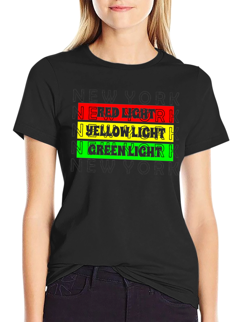 New York Red Yellow Green Light Graphic Tee