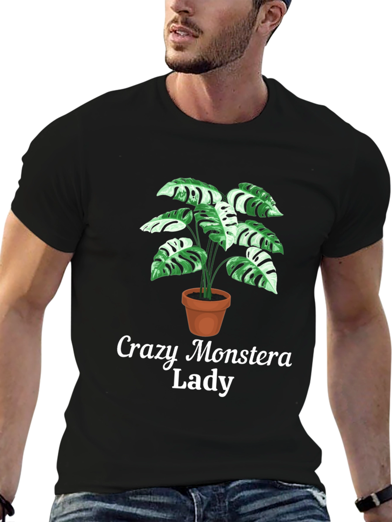 Crazy Monstera Lady T-Shirt - Plant Lover Tee