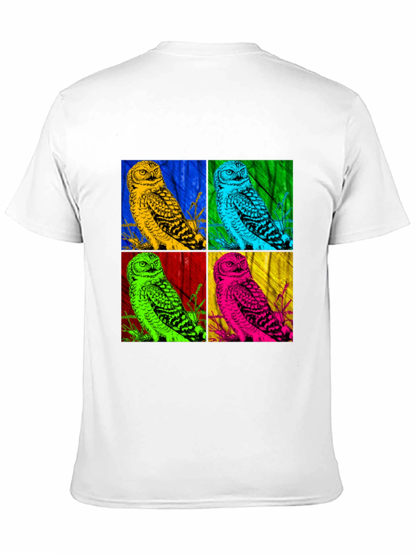 Pop Art Owl T-Shirt - Graphic Print Tee