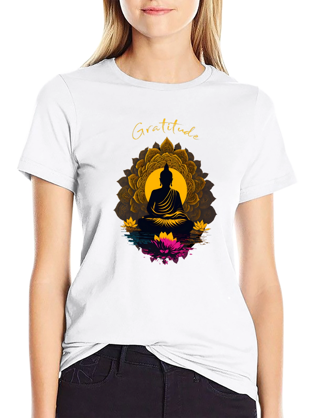 Gratitude Buddha Mandala T-Shirt