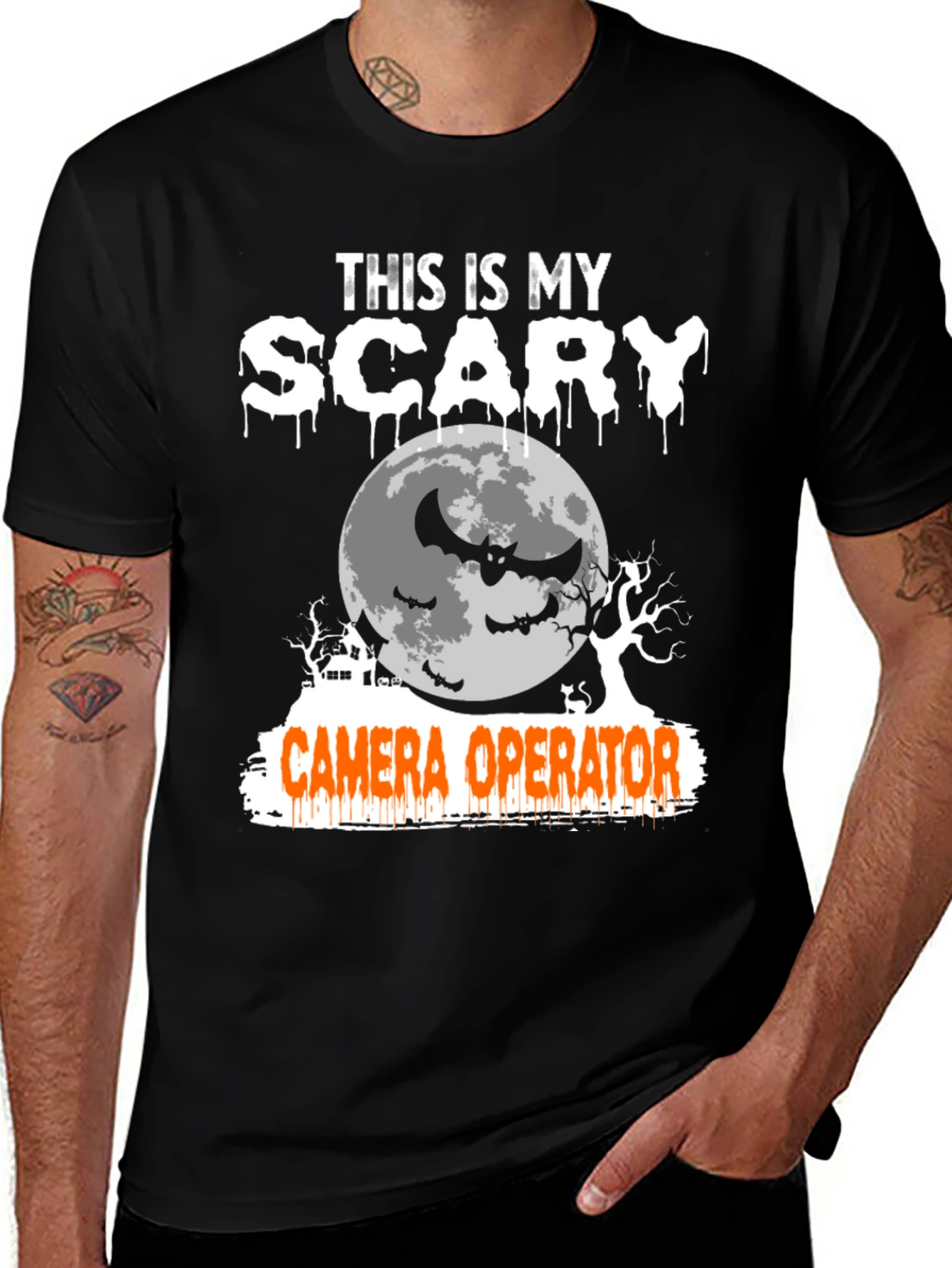 Scary Camera Operator Halloween T-Shirt