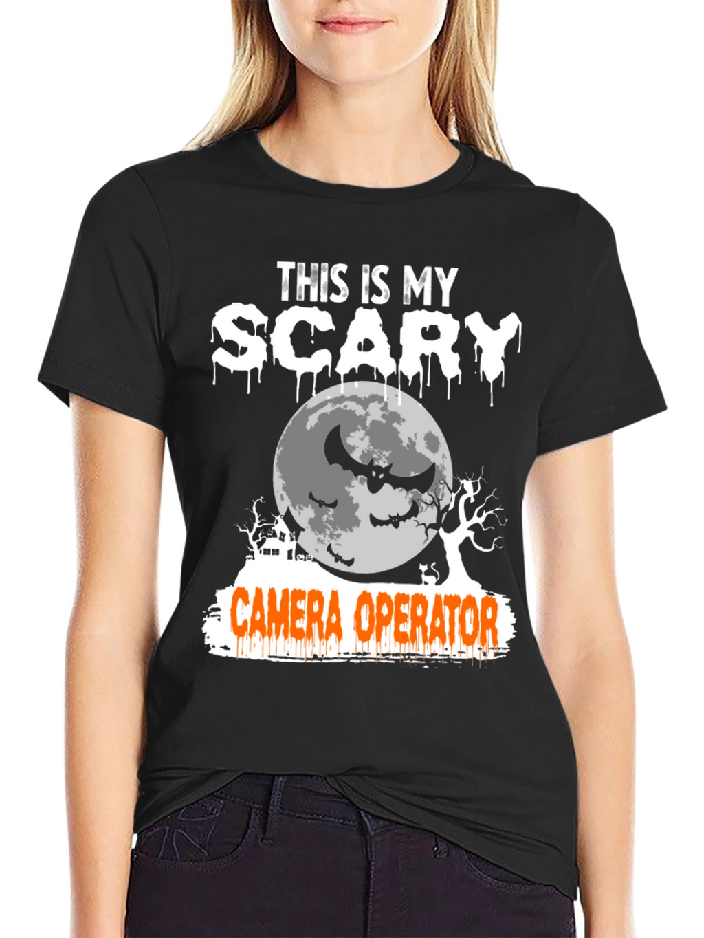 Scary Camera Operator Halloween T-Shirt