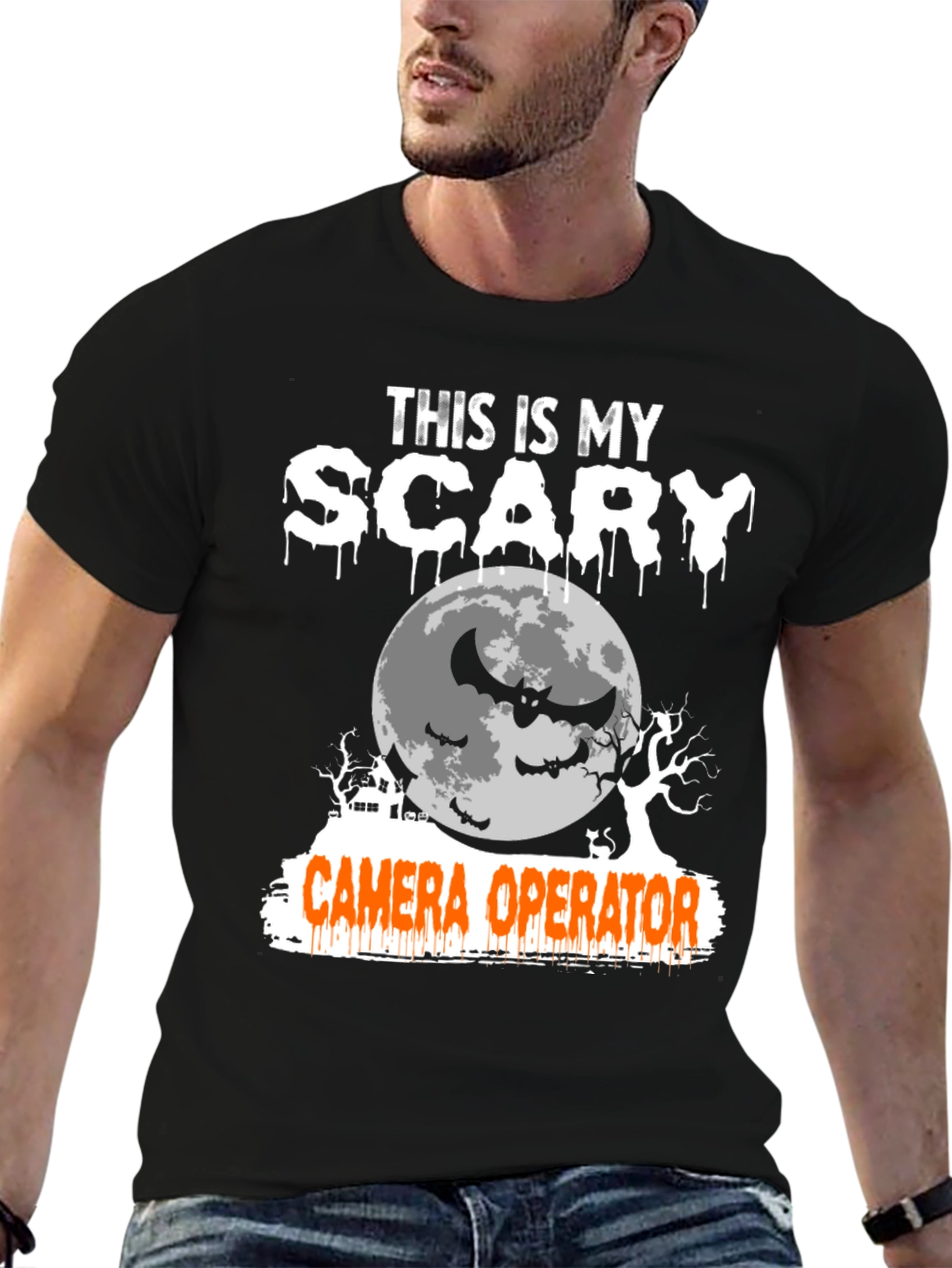 Scary Camera Operator Halloween T-Shirt