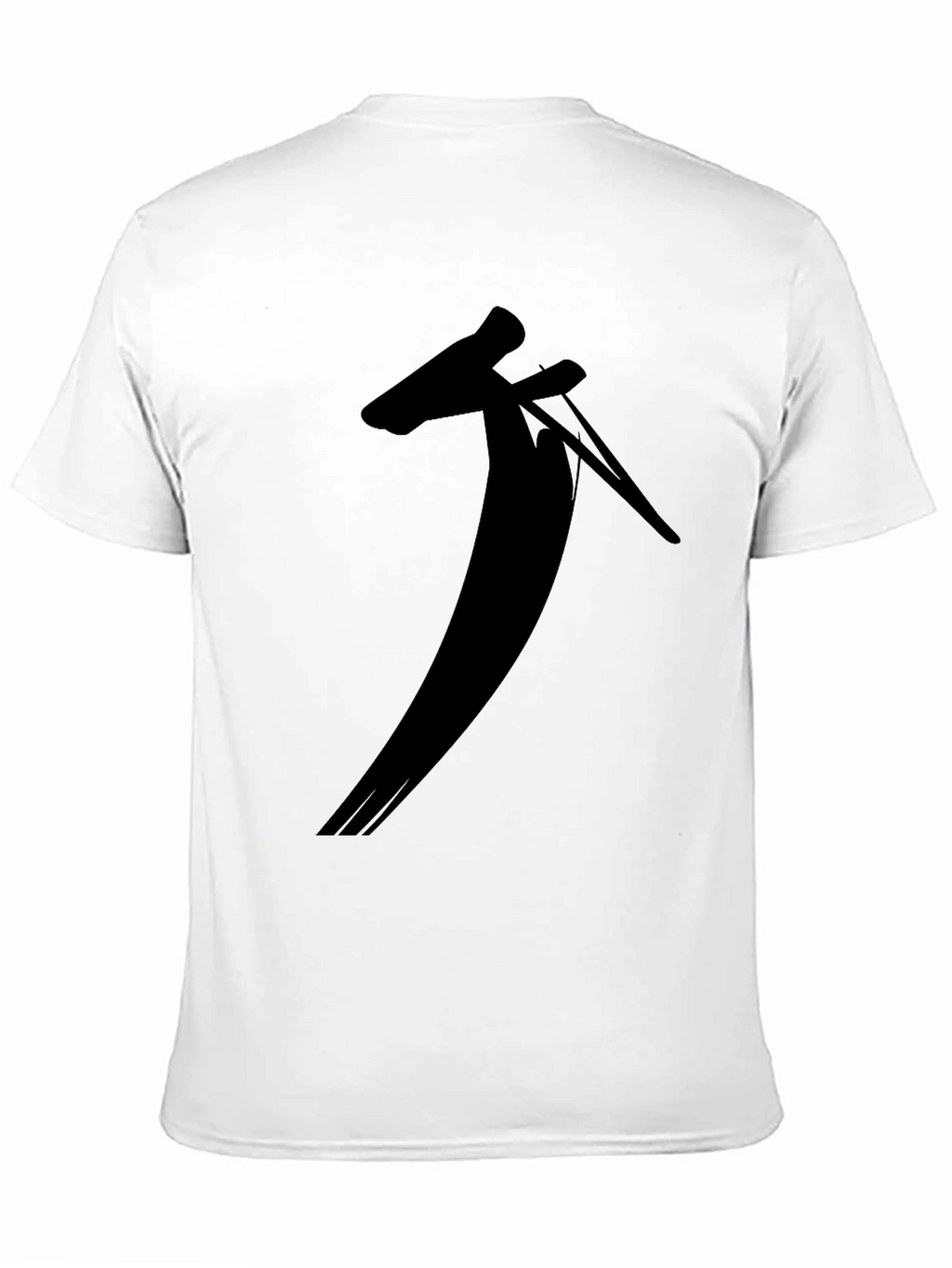 Black T-Shirt with Unique Silhouette Design