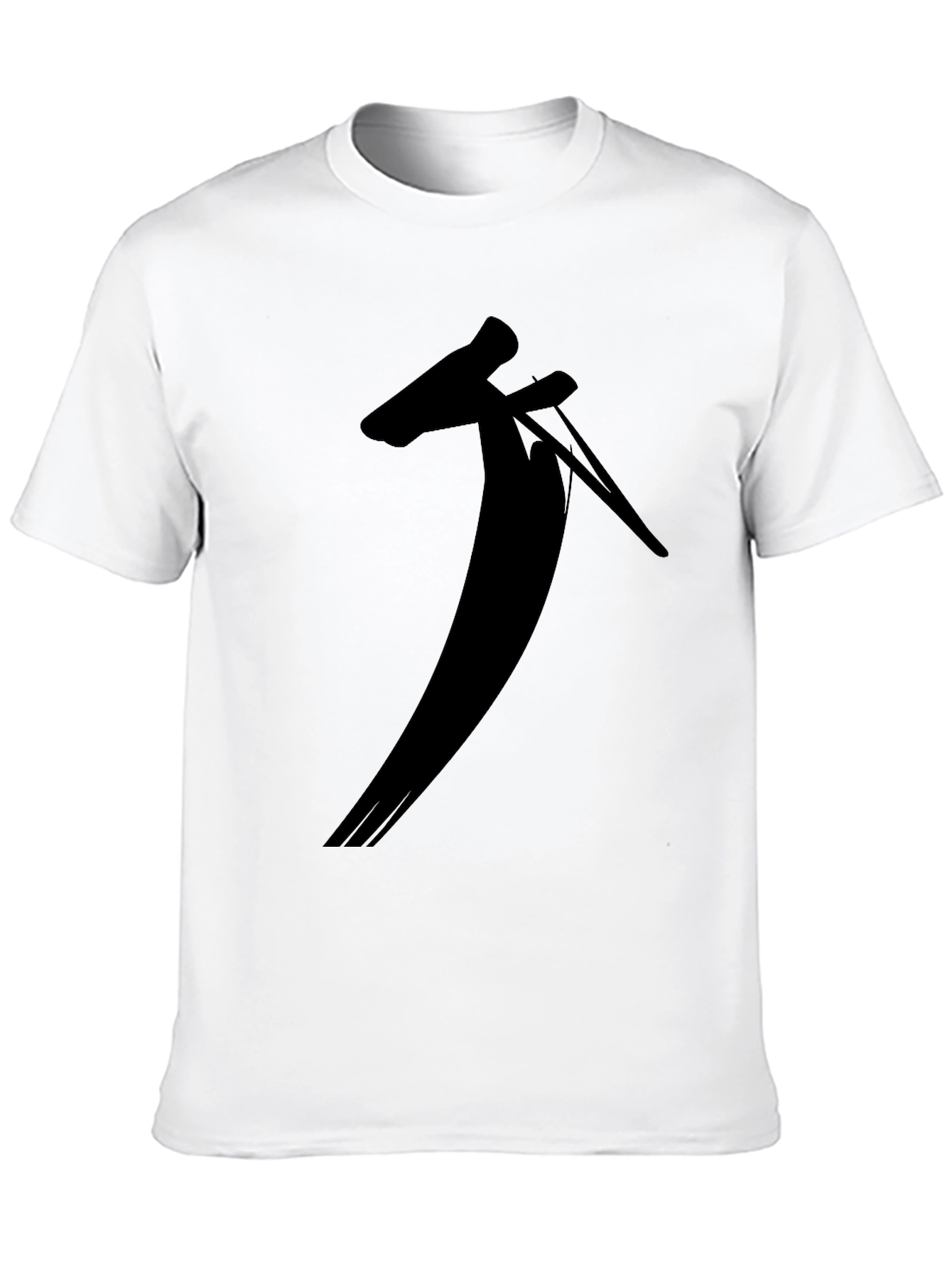 Black T-Shirt with Unique Silhouette Design