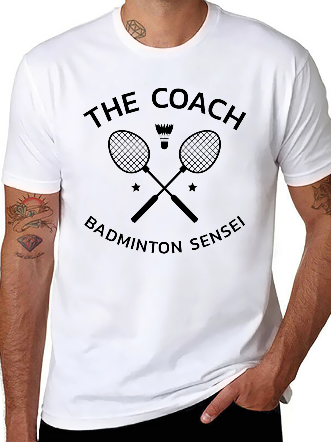 The Coach Badminton Sensei Black T-Shirt