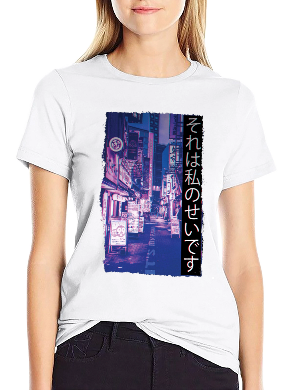 Urban Lights Graphic Tee - Japanese Text
