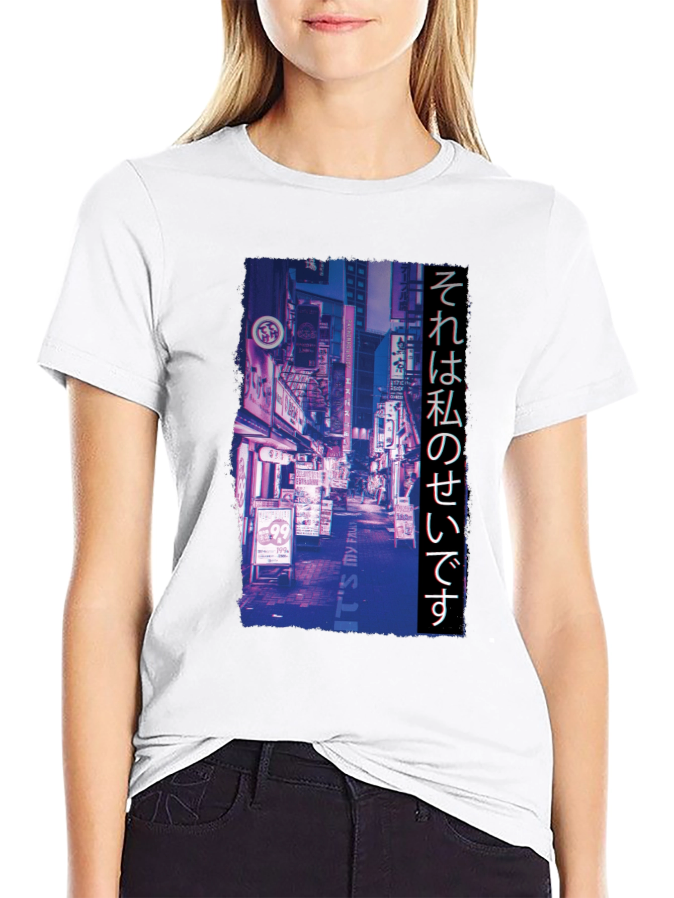Urban Lights Graphic Tee - Japanese Text