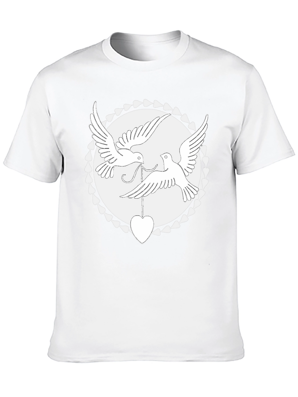 Love Birds Heart Graphic Tee - Black