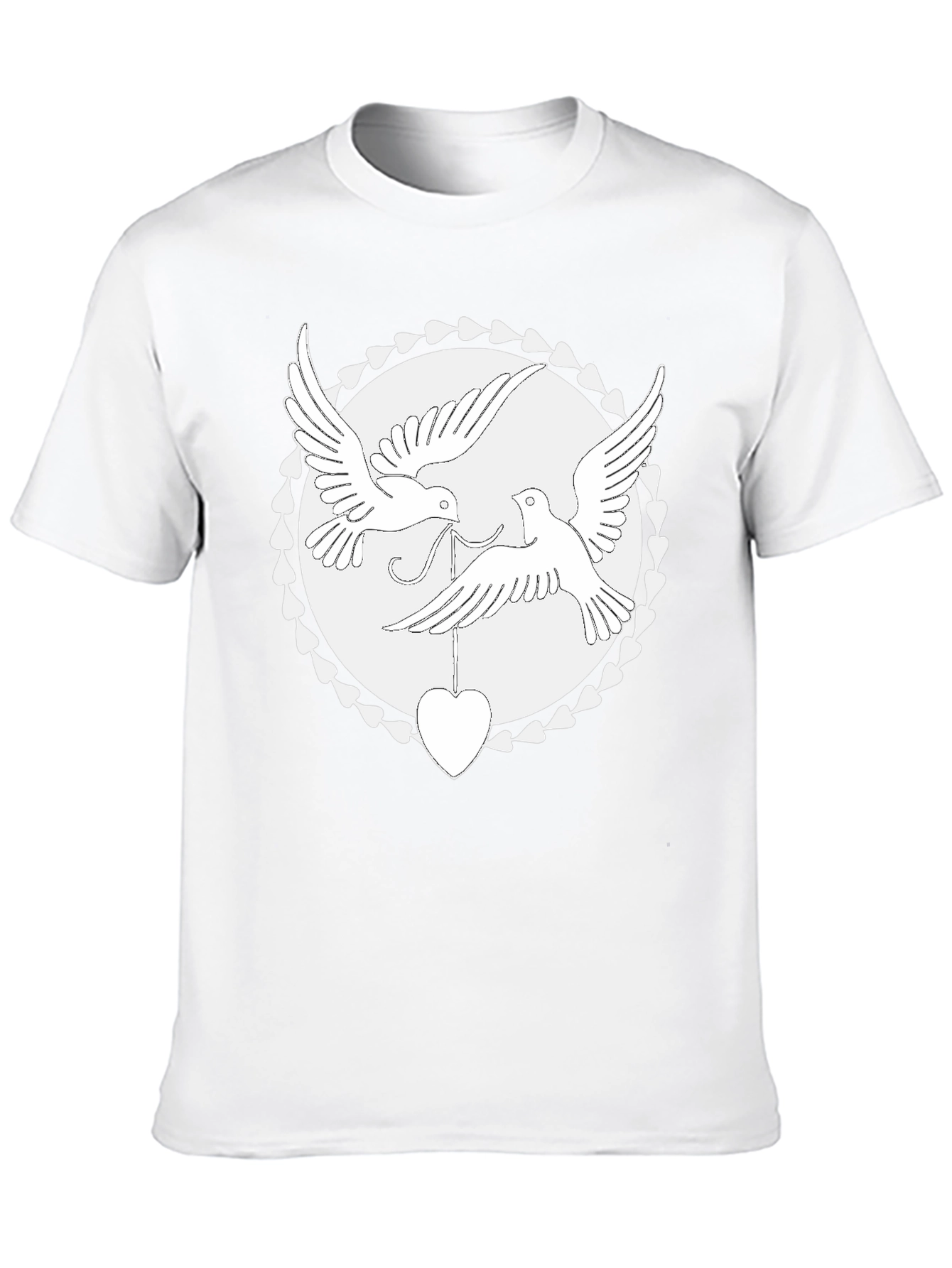 Love Birds Heart Graphic Tee - Black