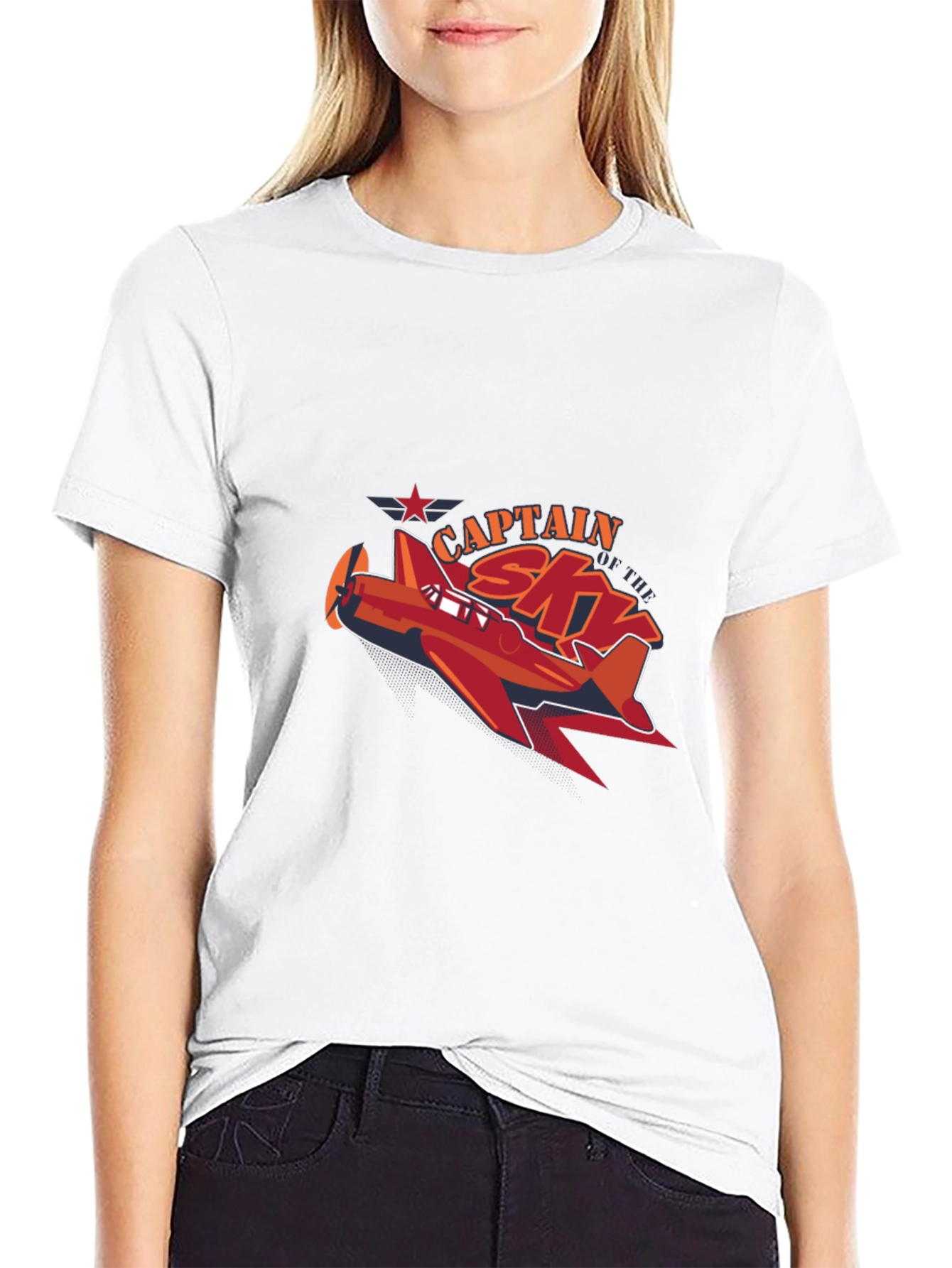 Captain Sky Plane Graphic T-Shirt