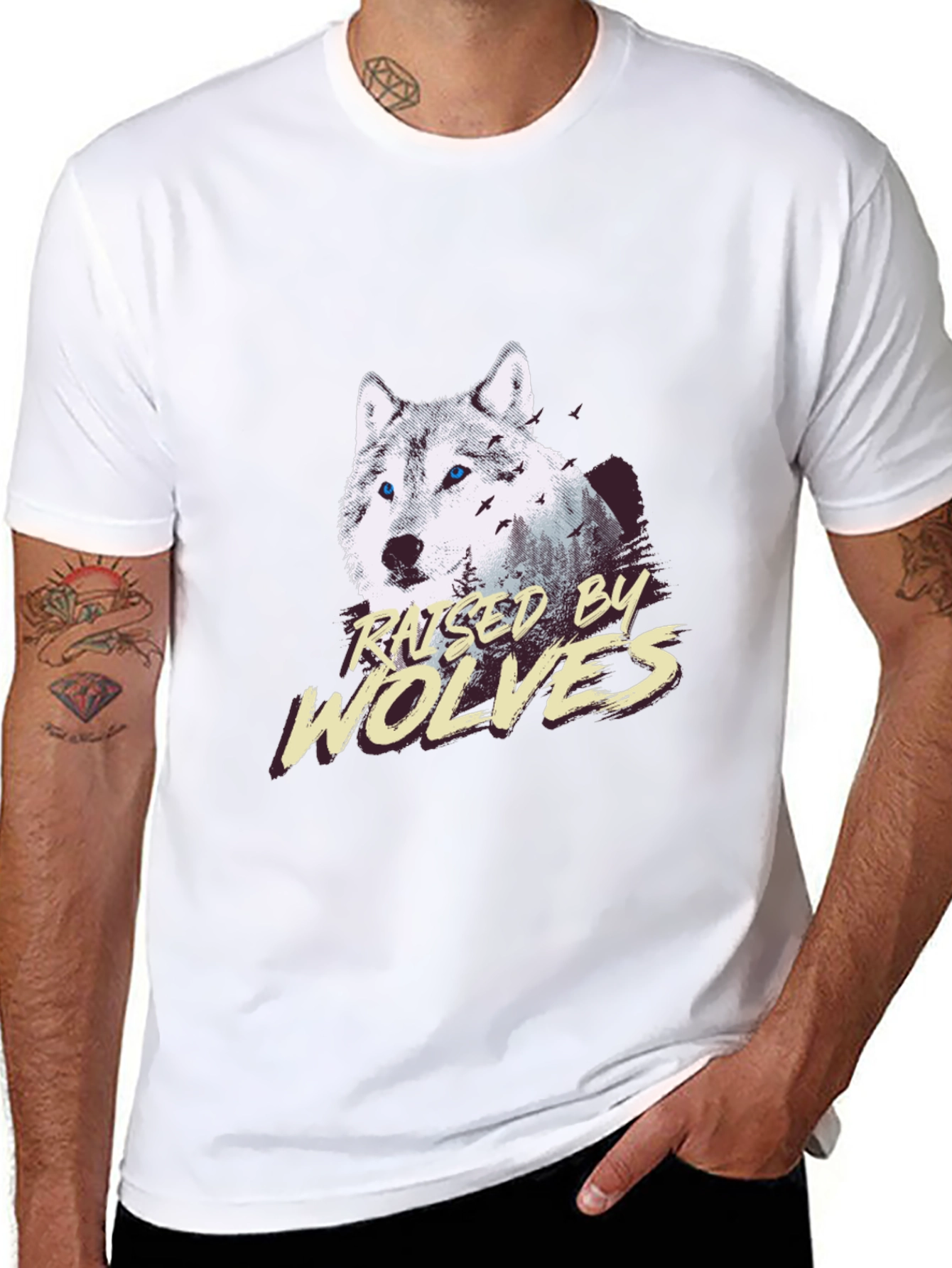 Raised by Wolves Graphic T-Shirt - Mens Black Tee