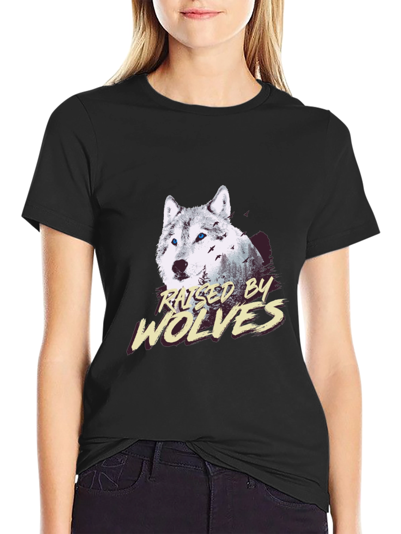 Raised by Wolves Graphic T-Shirt - Mens Black Tee