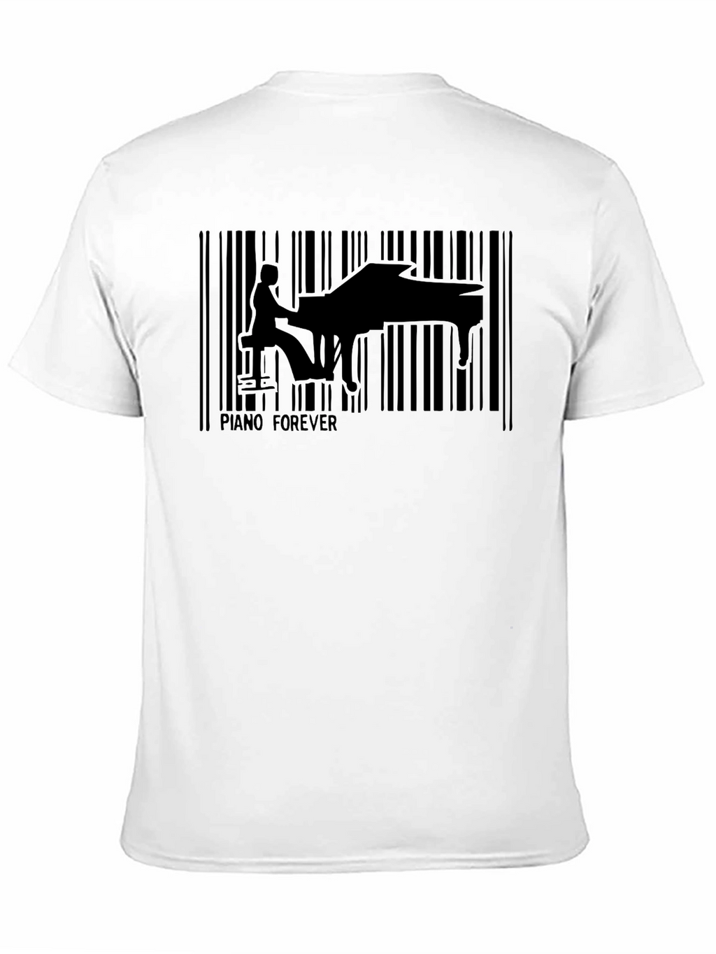 Piano Forever Black Barcode T-Shirt
