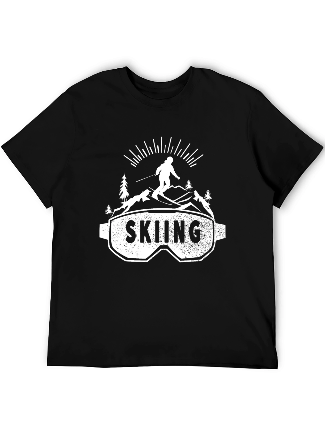 Skiing Graphic T-Shirt - Mountain Adventure Tee