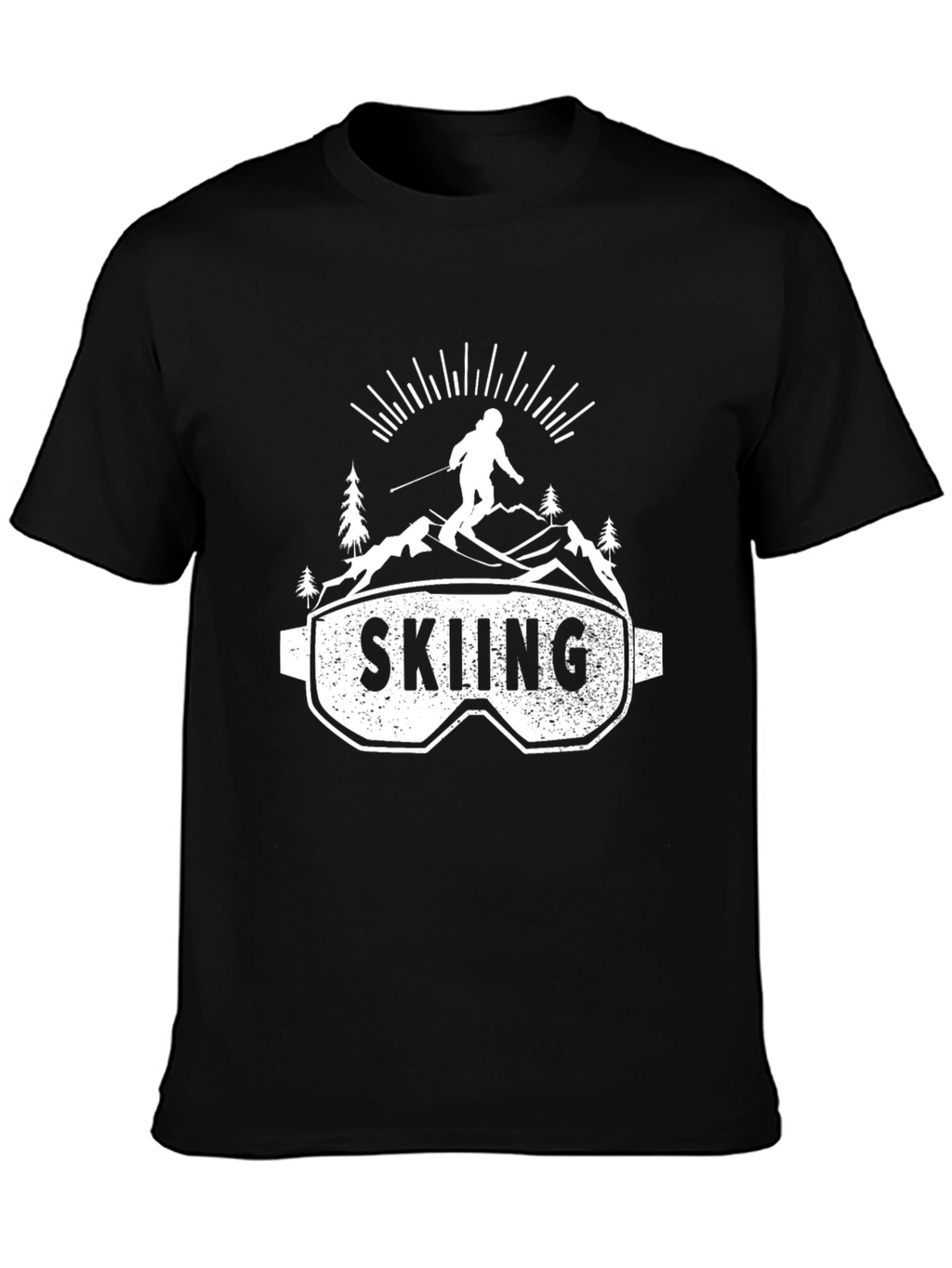 Skiing Graphic T-Shirt - Mountain Adventure Tee