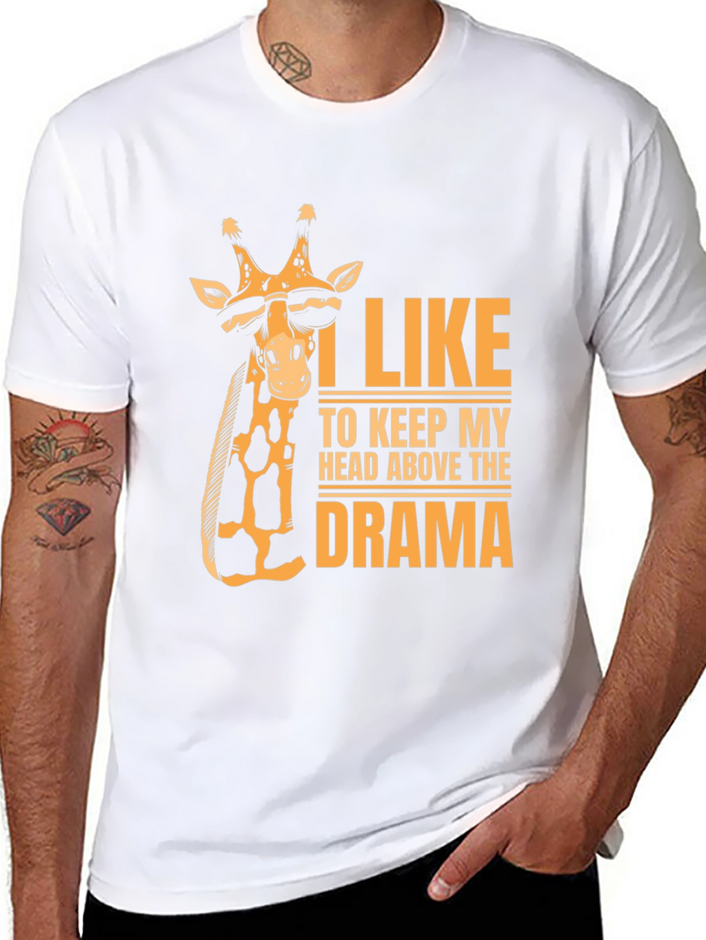 Giraffe Drama T-Shirt - Keep Your Head Up!