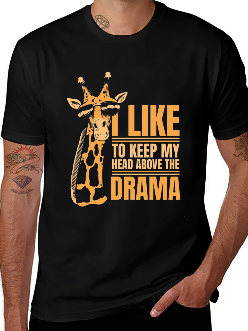Giraffe Drama T-Shirt - Keep Your Head Up!