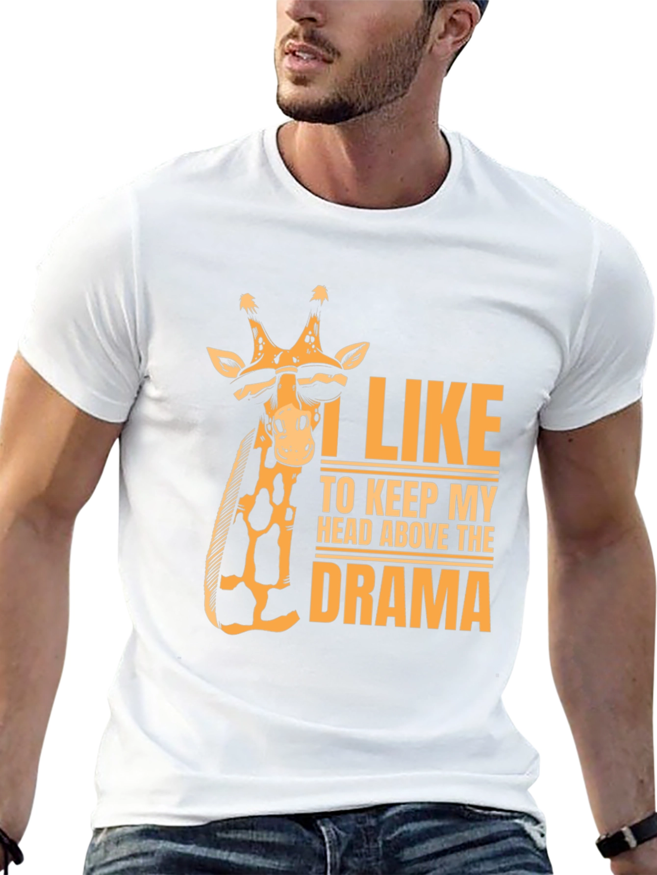 Giraffe Drama T-Shirt - Keep Your Head Up!