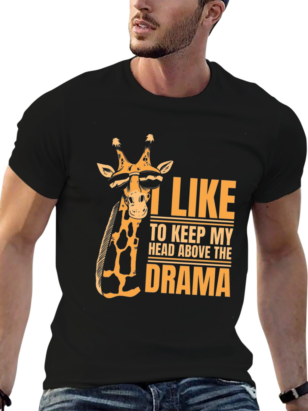 Giraffe Drama T-Shirt - Keep Your Head Up!