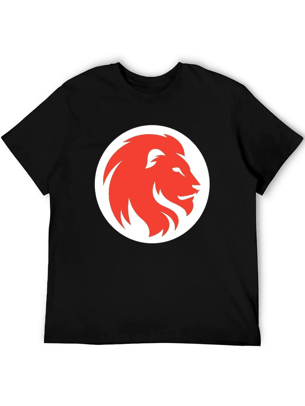 Lion Graphic Print Mens Black T-Shirt