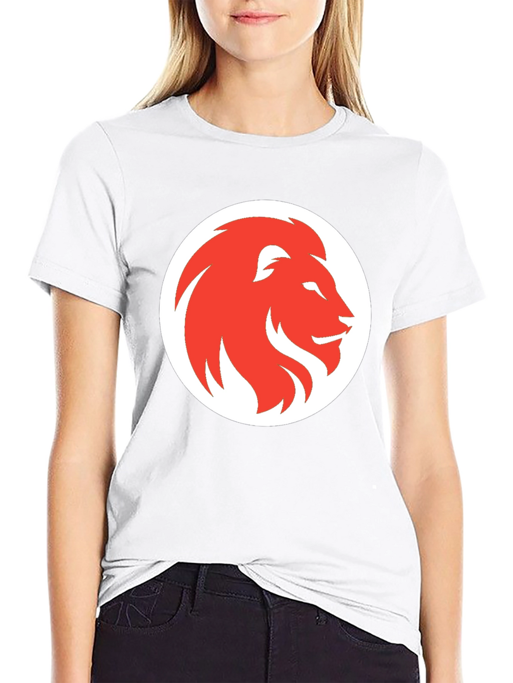 Lion Graphic Print Mens Black T-Shirt