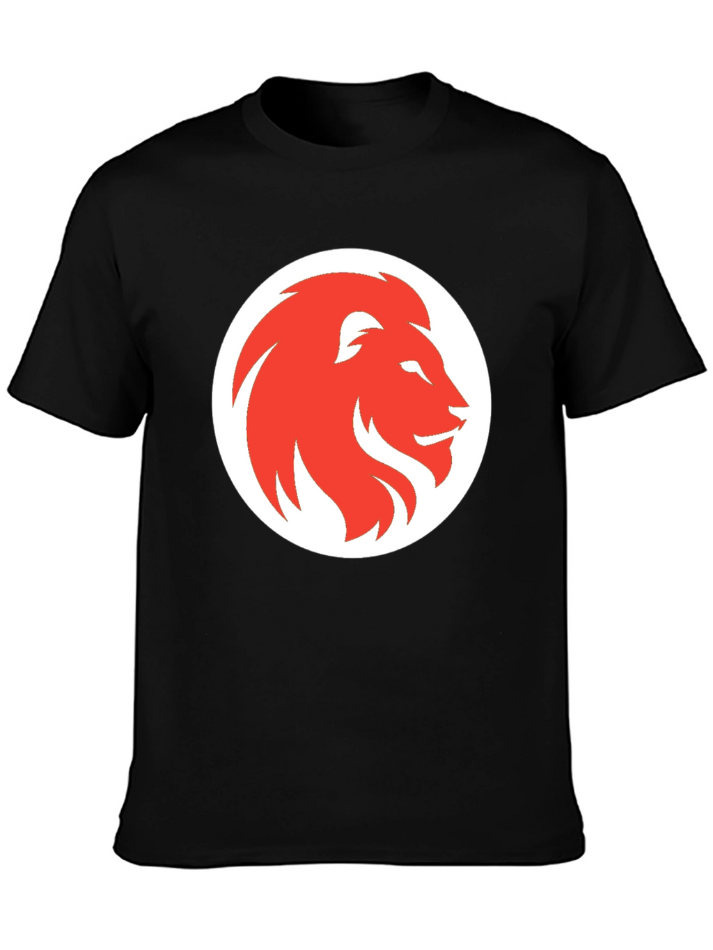 Lion Graphic Print Mens Black T-Shirt